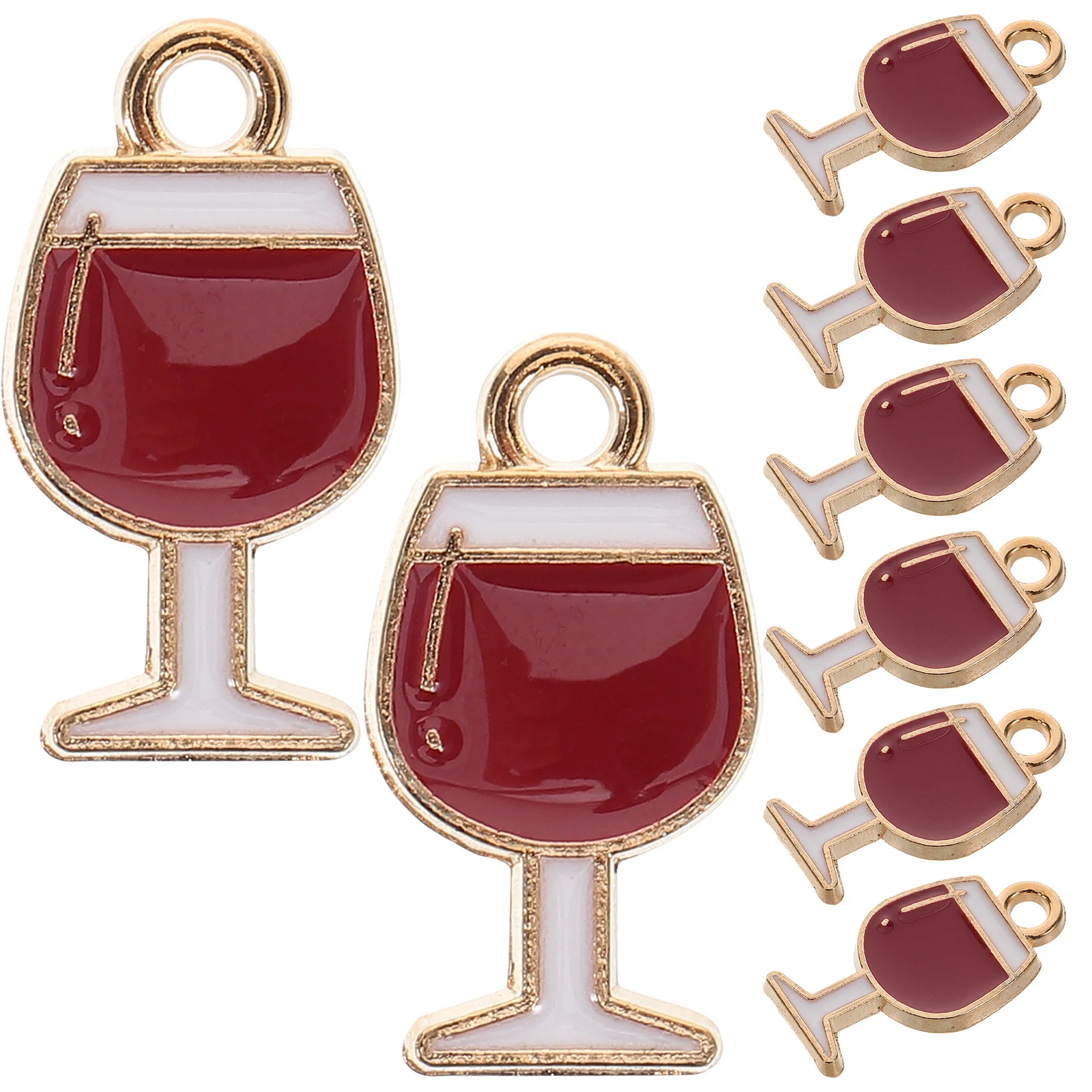

10Pcs Wine Glass Pendant Charms DIY Zinc Alloy Jewelry Making for Necklace Bracelet Earrings Vintage Craft Earring Wine Charms