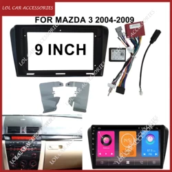 Radio con GPS para coche, reproductor con Android, MP5, marco de Panel, unidad principal 2 Din, cubierta de tablero estéreo, 9 pulgadas, para Mazda 3, 2004-2009