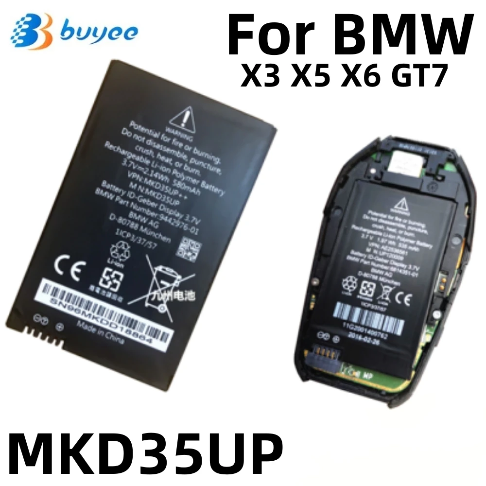 

MKD35UP Car Battery For BMW 5/6/7 Series GT 7 X3 X5 X6 730 740 745 760li ID-Geber Display Remote Control 5 Key 3.7V 2.1WH 580mAh