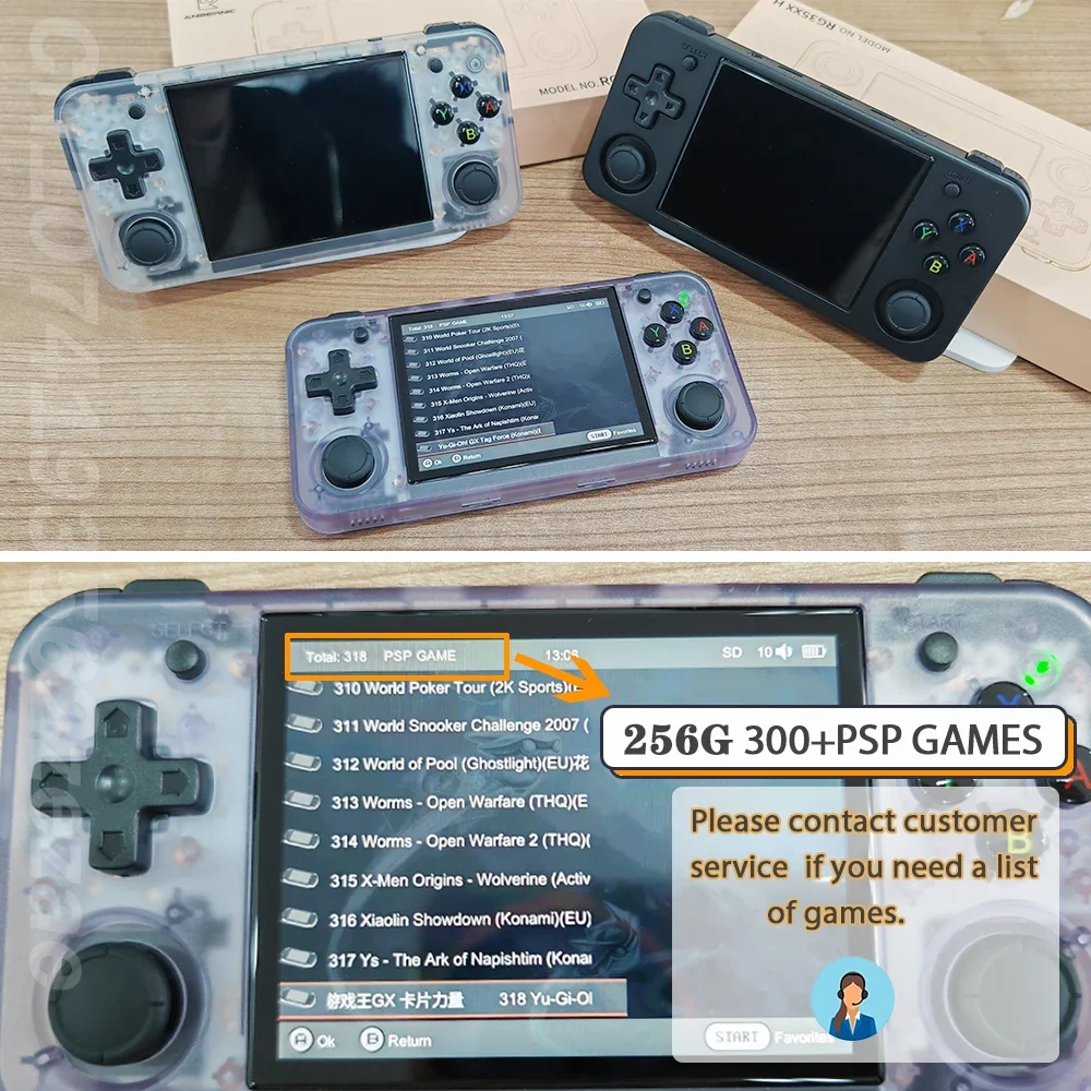 ANBERNIC RG35XX H Consoles portáteis Tela IPS de 3,5 polegadas Retro Jogo Sistema Linux Console portátil HD TV Saída PSP Jogo