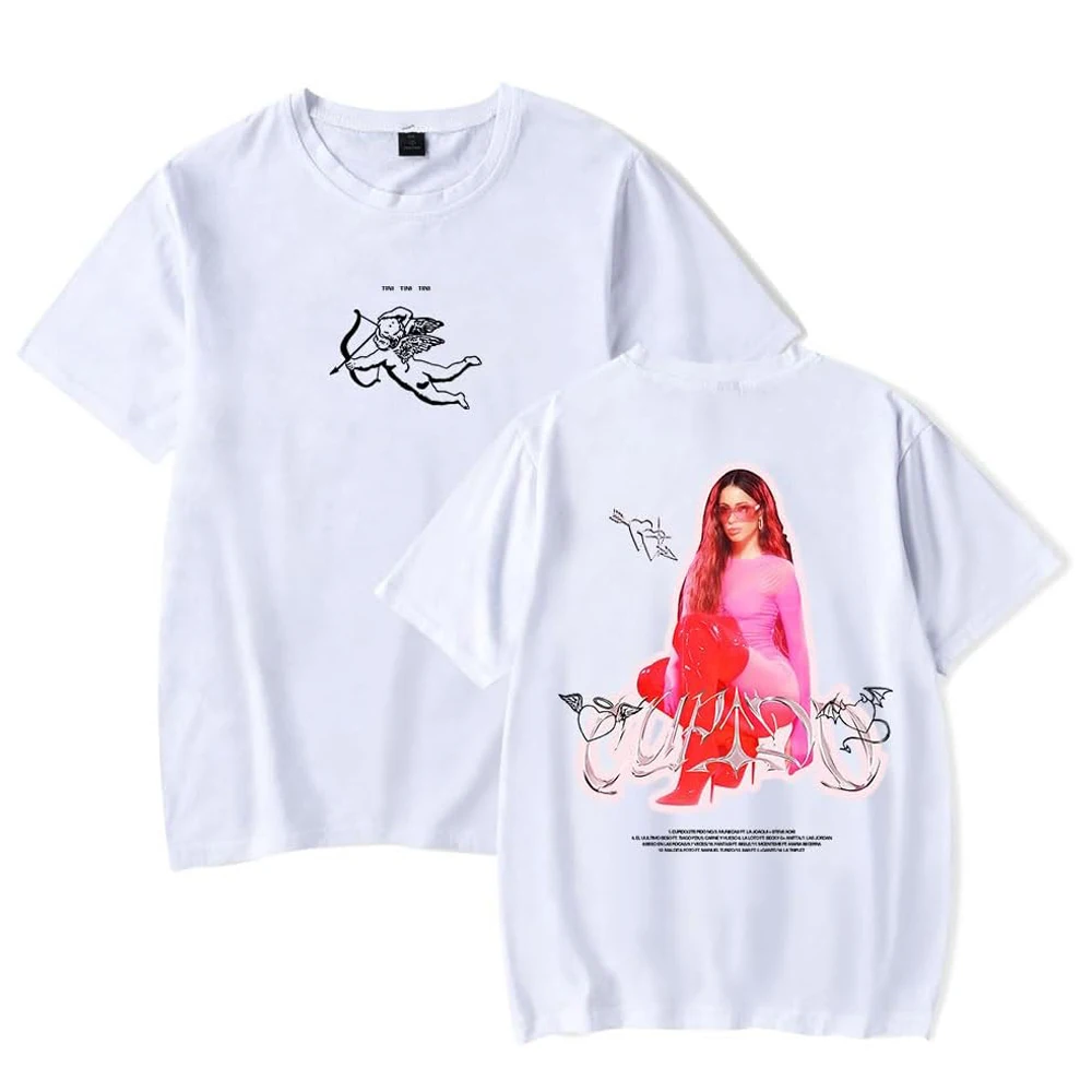 Tini Stoessel World Tour T-shirt Cupido Album Merch Short Sleeve Women Men Crewneck Summer Casual Tee Clothes