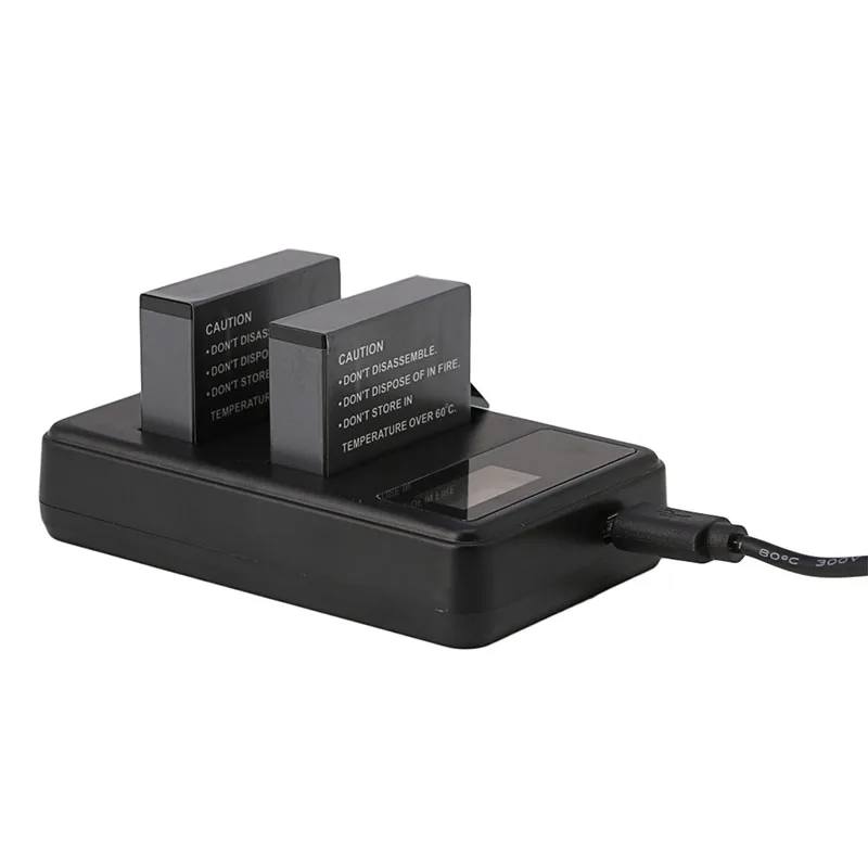 2 × 1600 مللي أمبير بطارية AHDBT-401 + طقم شاحن USB مزدوج شاحن Gopro ملحق Hero4 جديد مع شاحن LCD مزدوج مع بطاريتين