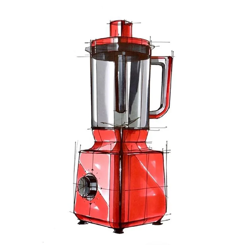 신제품 디자인 및 3D 모델링 과일 및 채소 주서기 제품 디자이너 서비스