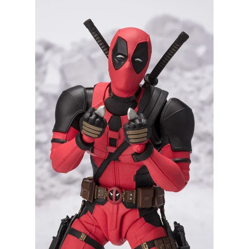 In Stock Original Bandai S.H.Figuarts SHF Deadpool & Wolverine Movie Deadpool Animation Action Figure Toy Gift Model Collection