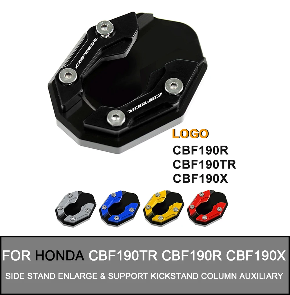 For HONDA CBF190TR CBF190R CBF190X Motorcycle CNC Side Stand Extension Enlarge & Support Kickstand Column auxiliary