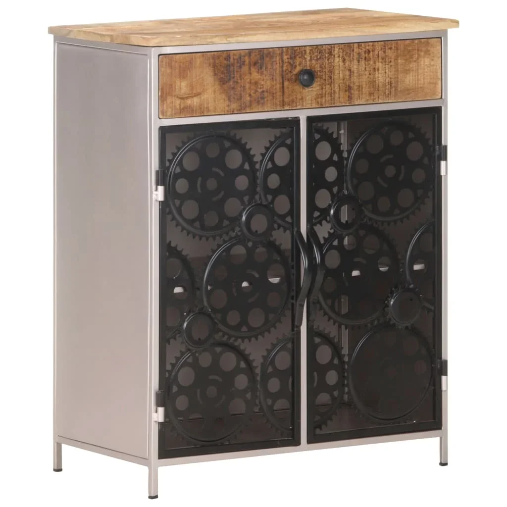 Buffet 60x35x75 cm raw mango wood and iron