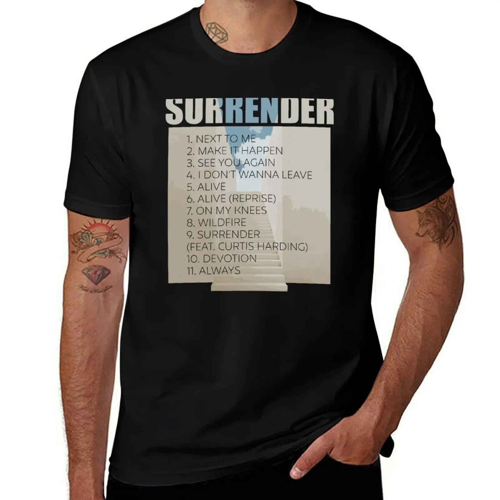 T-shirt Rufus Du Sol Merch Rufusdusol Surrender List, style décontracté