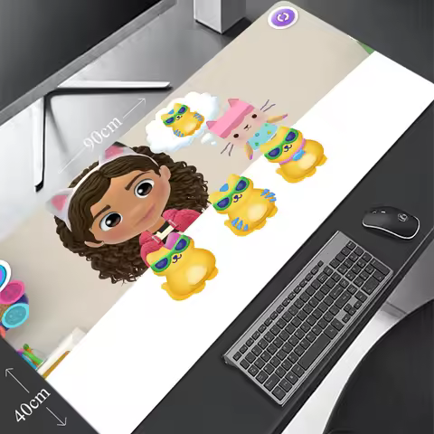 Large Mouse Pad Gaming Gabbys Dollhouse Mousepad Anime Office Rug Computer Desk Mat Offices Accessories Extended Mats Xxl Gamer