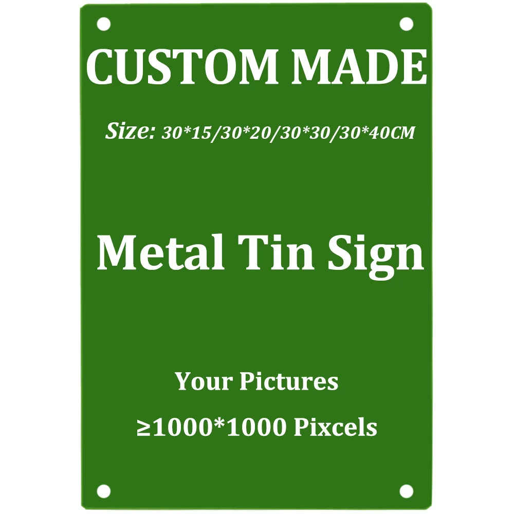 Custom Metal Tin Signs Square&Round Vintage Plaque Iron Art Poster Customize Multiple Sizes Wall Stickers Plates Room Home Decor