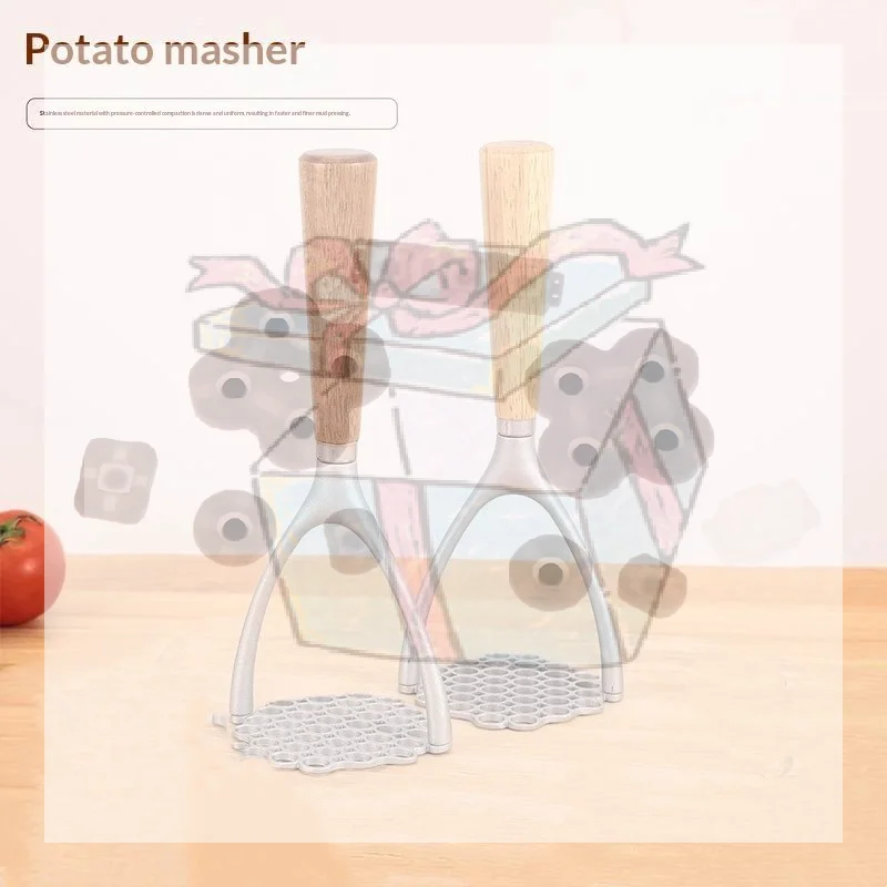 Potato Masher Ricer - هراسة بطاطس يدوية من الألومنيوم مع