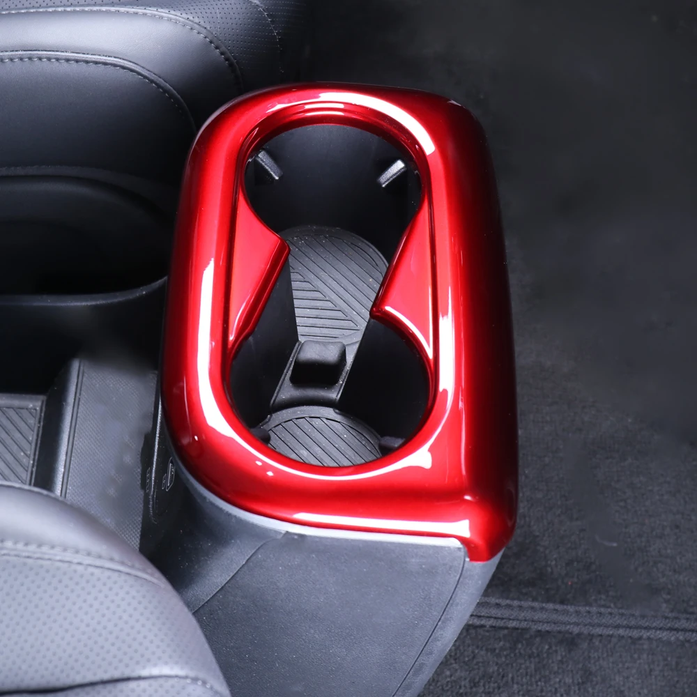 Modanatura interna rossa Car Front Water Cup Holder Cover Trim per Hyundai Aini Krypton 5 IONIQ 5 2022 accessori interni