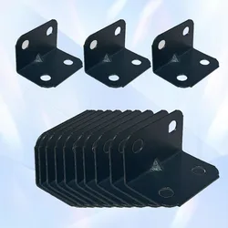 black metal corner codes, 90 degree fasteners, L-shaped brackets, tables, wardrobes, chairs, furniture cabinet corners
