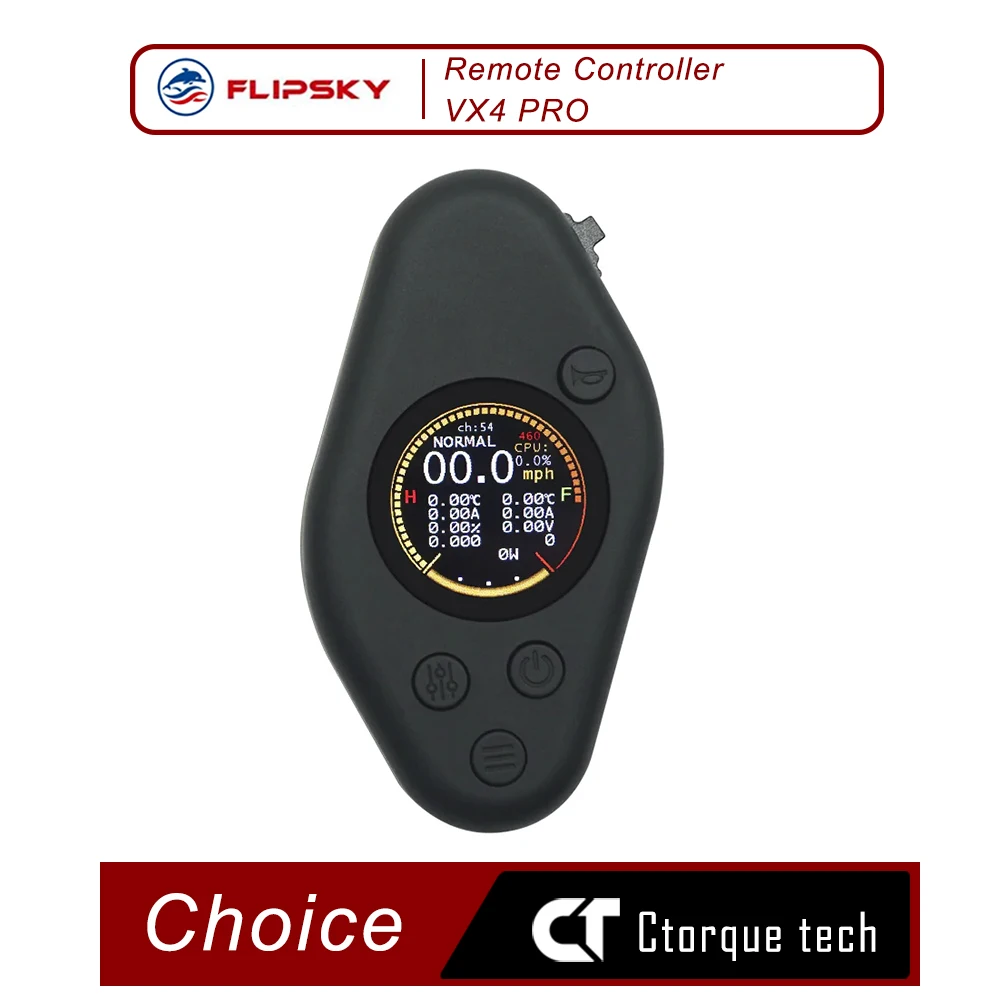 

Flipsky Hall Sensor Throttle Remote Controller VX4 PRO Self-Contained Feature Buttons Color Display Eskate Remote