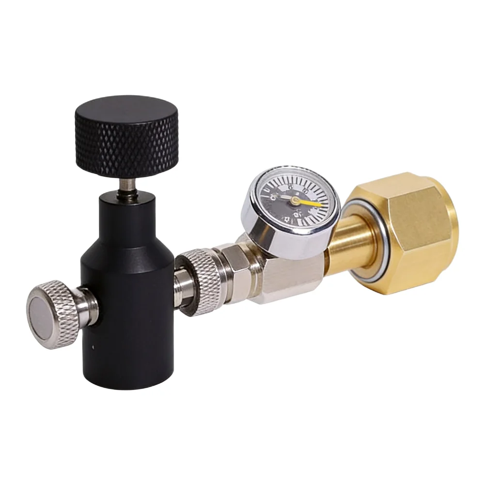 Cylinder Refill Adapter for Soda Water Tanks with Thread W21.8-14 and Quick Disconnect for Sparkling Water Filling Stations