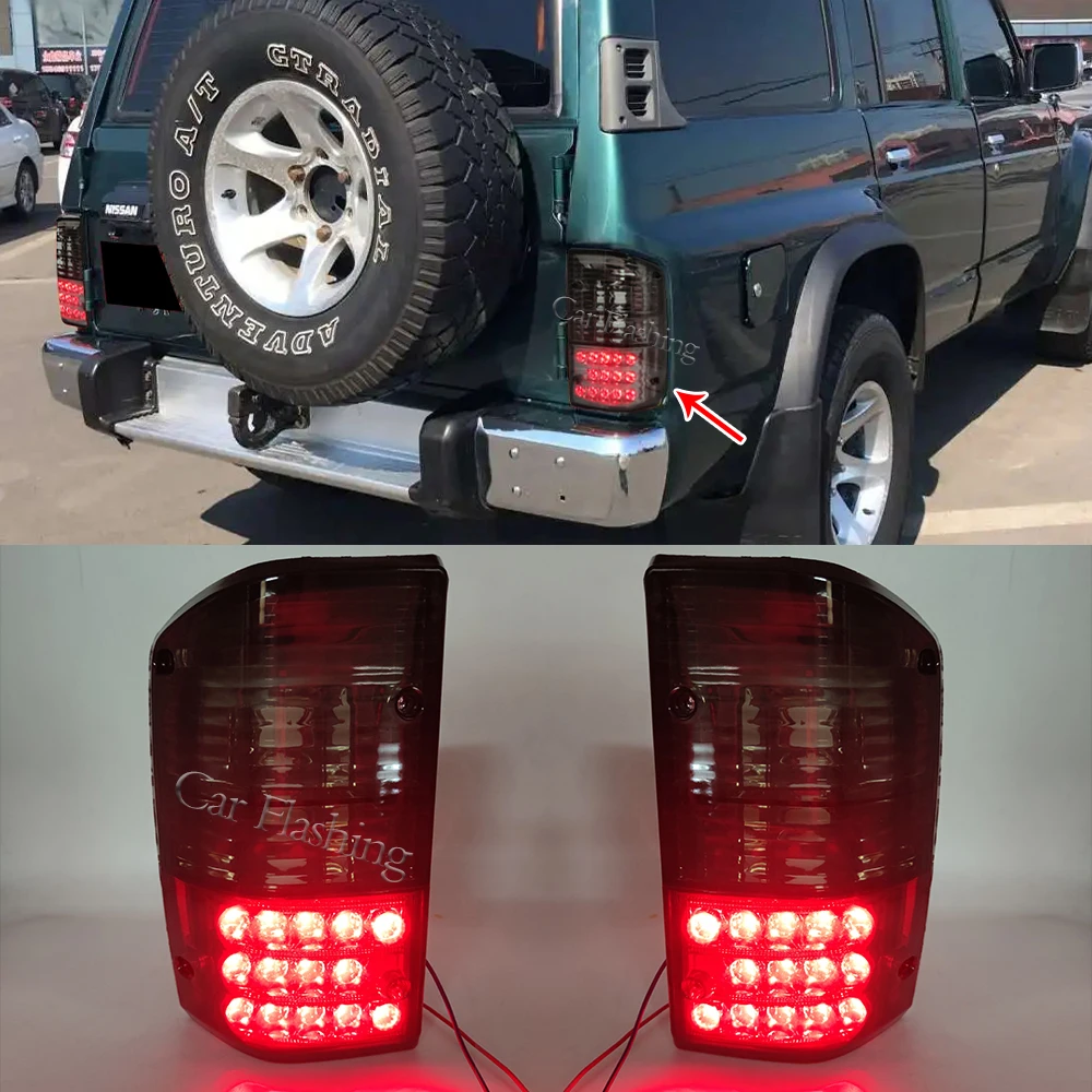 2PCS Car LED Rear Tail Light Brake Lamp For Nissan Patrol GQ Y60 GR 1987 1988 1989 1990 1991 1992 1993 1994 1995 1996 1997