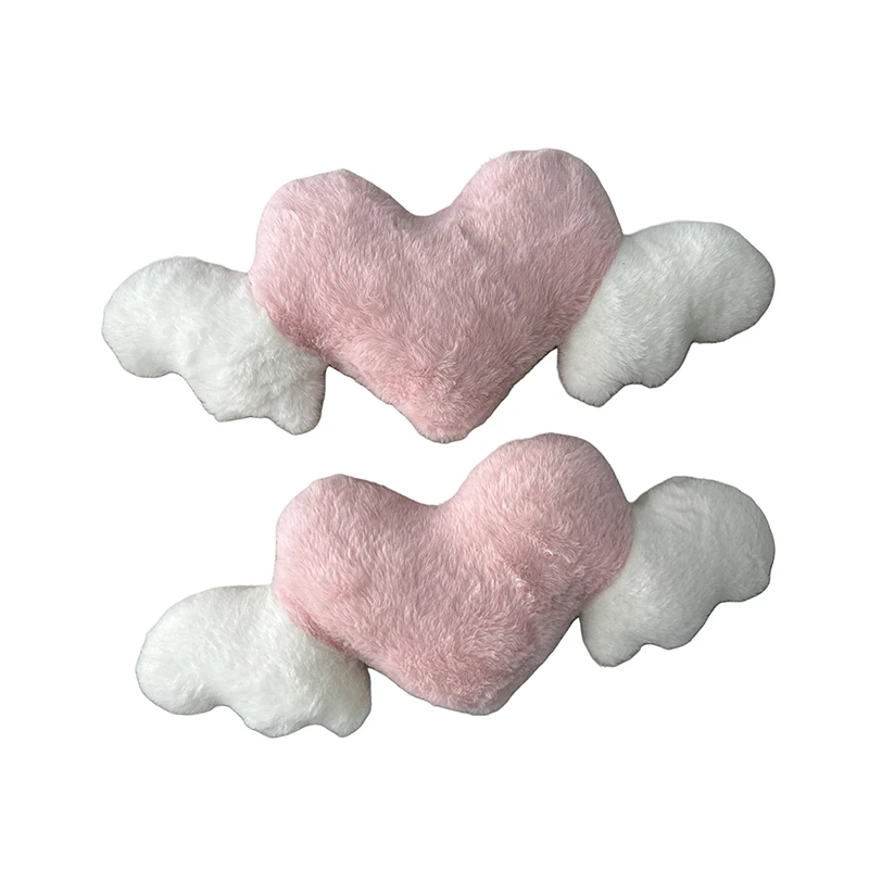 Heart-Shaped Car Headrest Plush Love Neck Pillow Seat Universal Lumbar Pillow Support Accessories Back Car Cushion