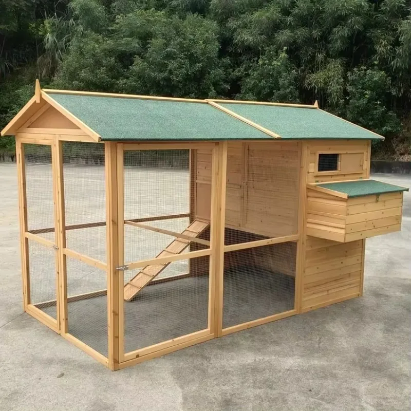 Modern Wooden Pet Chicken Coop Outdoor Farm House Chicken Run for Backyard Chicken Run