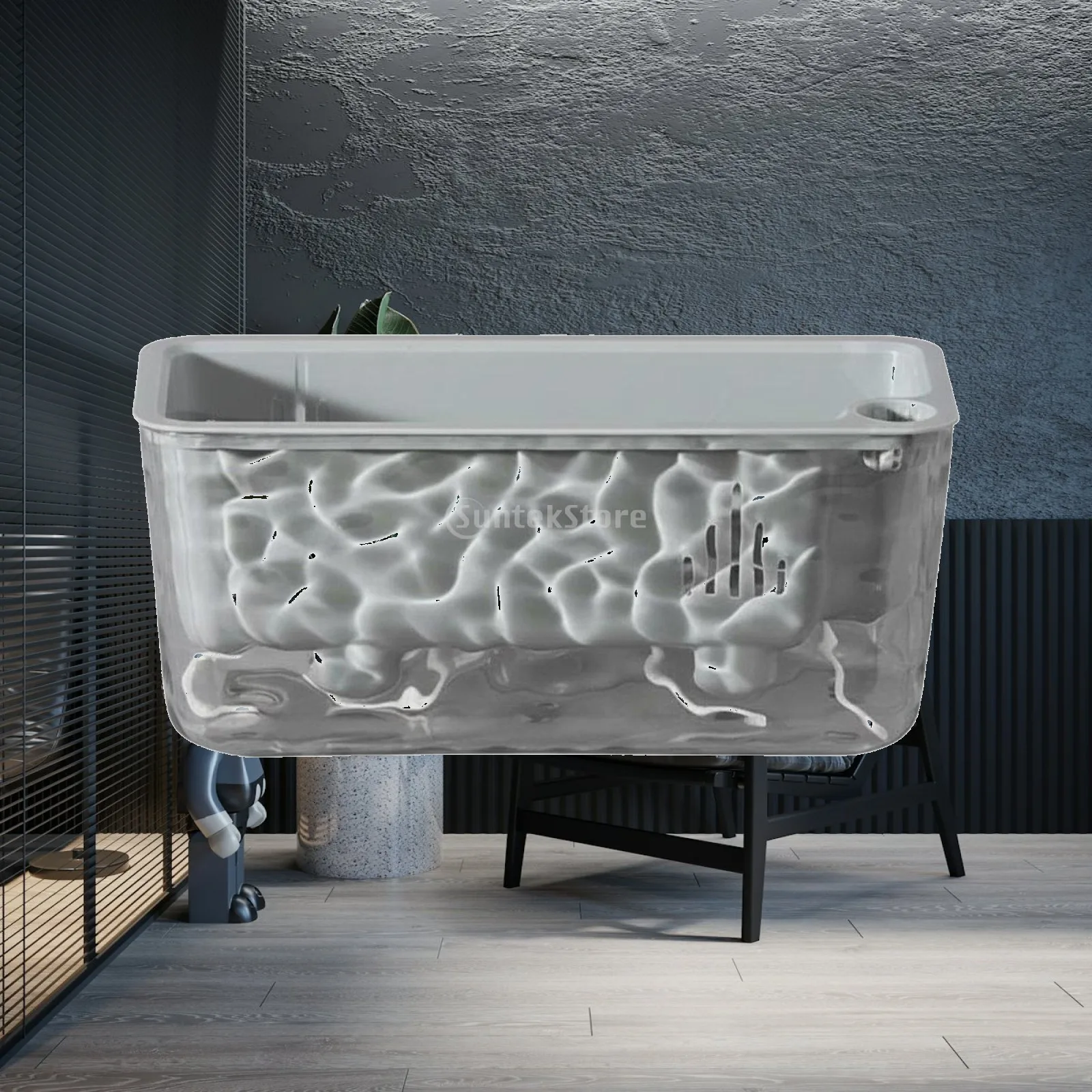 Self-Watering Planter - Vaso Autoirrigável Retangular Transparente com Ventilação
