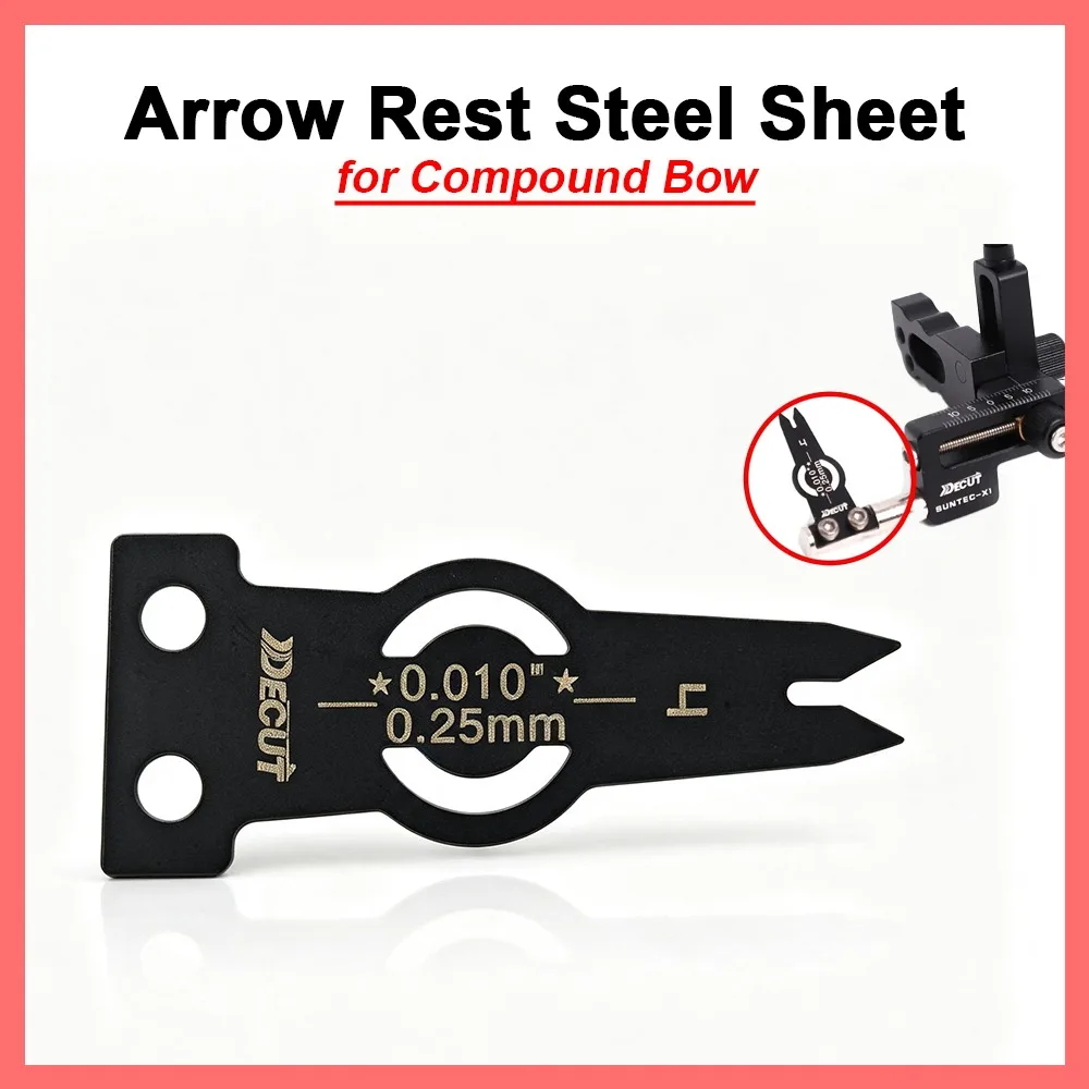 1/3pcs Compound Bow Arrow Rest Mounting Blade 0.008/0.01/0.012 Archery Compound Bow Accessory Hunting Arrow Rest Steel Sheet