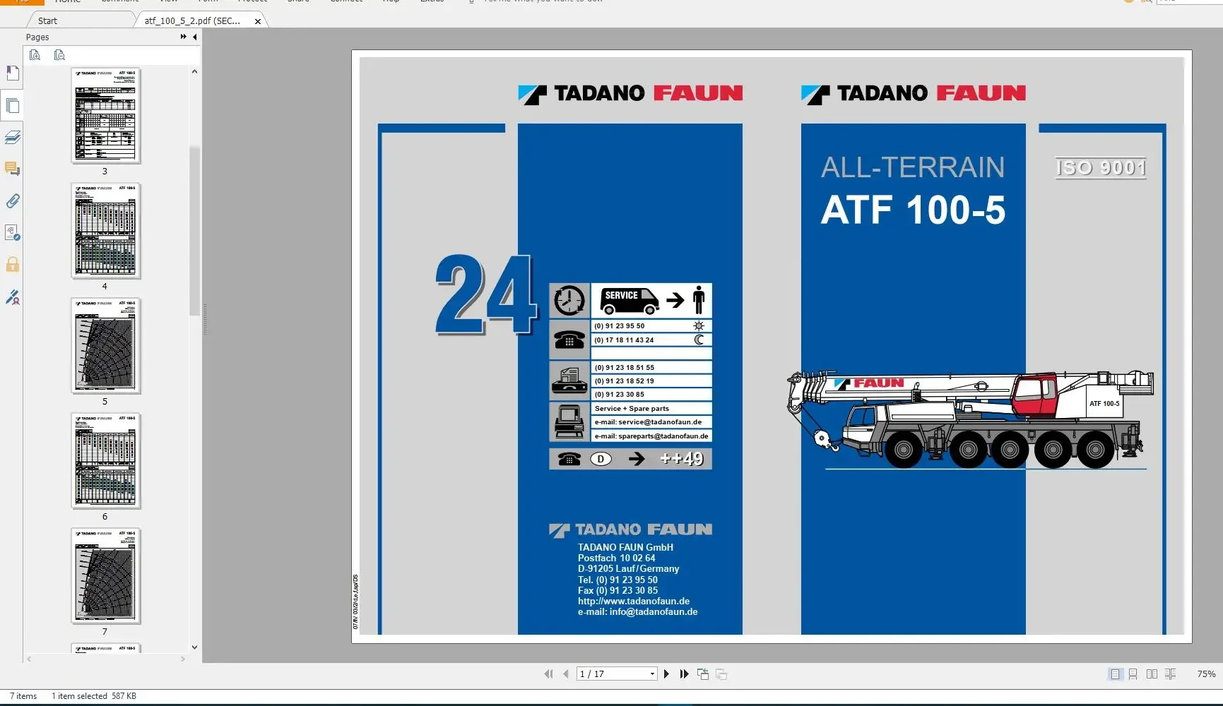 AutoCD Tadano Faun Mobile Crane Workshop & Part Catalog Manual Full Model DVD