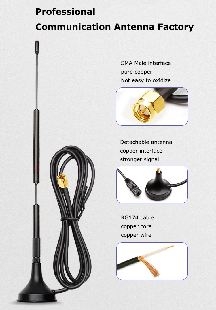 Imagem -03 - Reforço de Sinal de Longo Alcance com Base Magnética Antena Lora Amplificador 312dbi Macho Sma para Repetidor Iot Modem Roteador ao ar Livre 433mhz