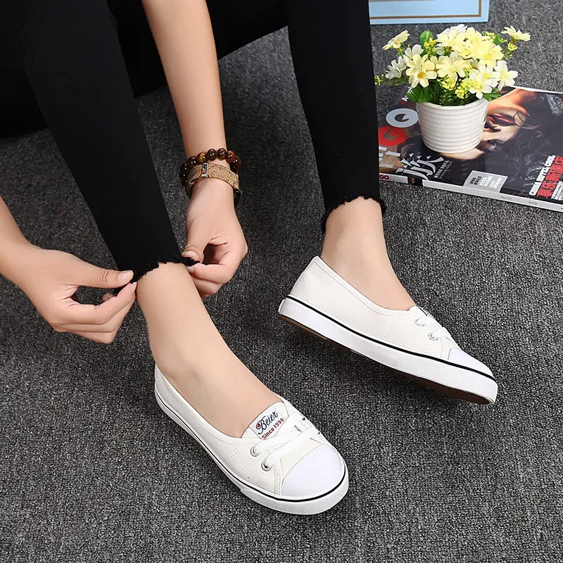 2022 Women Shoes Fashion Comfortable Sports Sneakers Female Flats Trend  Breathable Casual Canvas Shallow Shoes Women\'s Sneakers