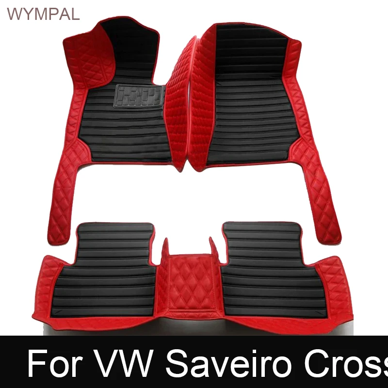 Custom Fit Automotive Car Floor Mats For VW Saveiro Cross G5 5U 2009~2017 Luxury Leather Men Women Full Coverage