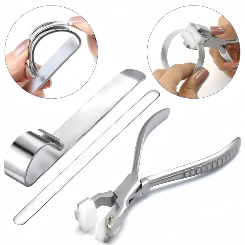 Simple Bracelet Bending Tool Set- Round Bangle Straightener with Rubber Mallet, Shaping Pliers & Aluminum Rod for Jewelry Making