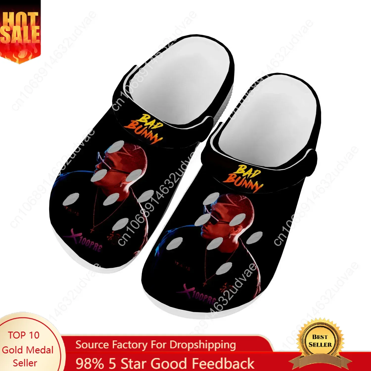 

Bad Bunny Water Shoes Mens Womens High Quality Fashion Home Garden Clogs Customizd Sandals Beach Breathable Hole Slippers