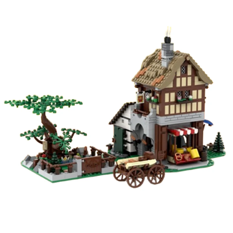 Spot MOC-193841 Small Particle Assembled House Building Tree Series Building Blocks Puzzle Gift Toy Model Ornament