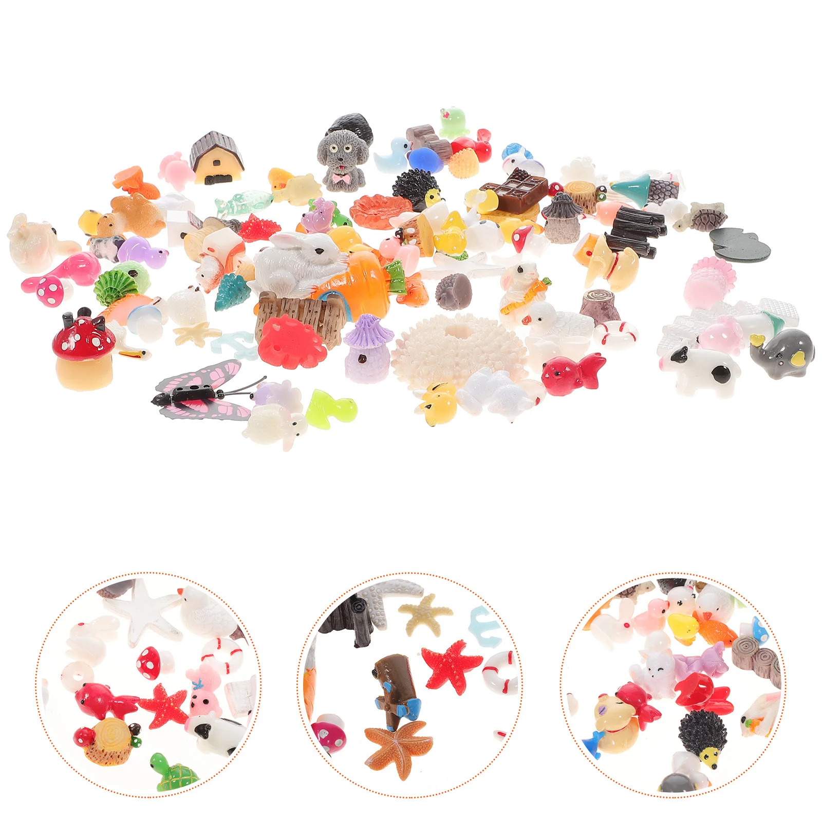 

100pcs Ocean Accessories Resin Craft For Micro Landscape Decor Diy Miniature Landscape Garden Ornament Miniature Statue