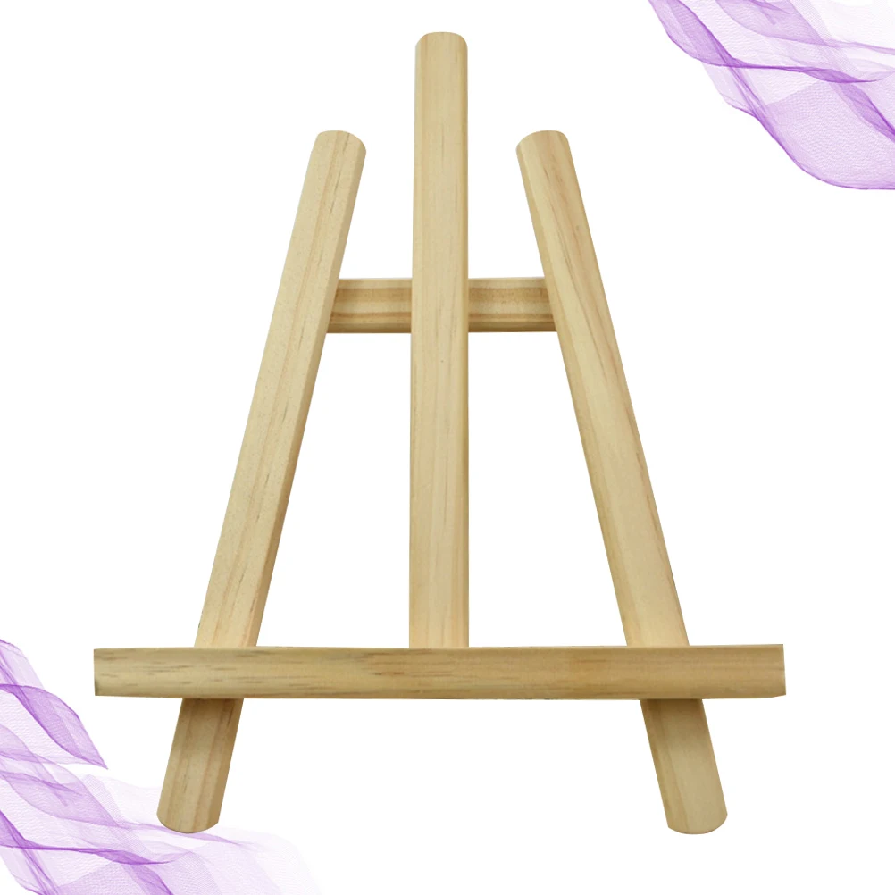 Wooden Easel for Kids Activity Party Mini Tabletop Painting Display Foldable Lightweight Storage Rack Triangle Support Photo