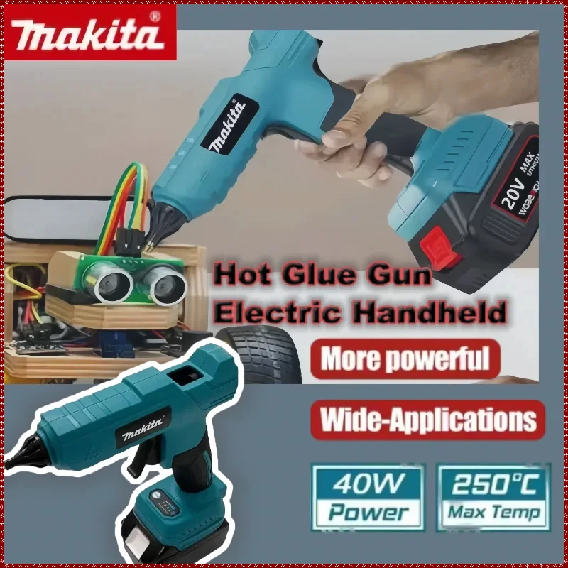 

Беспроводной электрический клеевой пистолет Makita для горячей сварки, термопистолет для домашнего творчества и DIY, работает от аккумулятора Makita