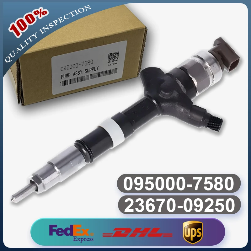 095000-7580 095000-7581 23670-09250 23670-0G010 Iniettore di carburante Common Rail per Toyota Engine 1CD-FTV Avensis Corolla 2.0 D-4D