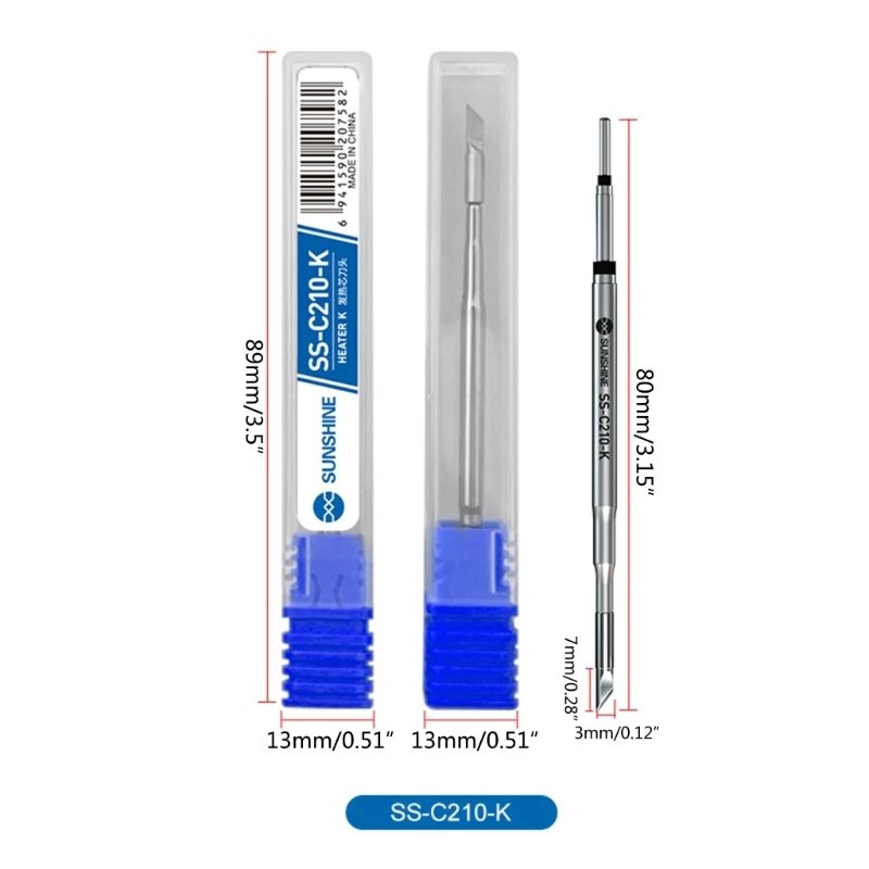 

Lead-free C210 Soldering Tip, for JBC C210 T210 T26 T26D S21 Welding Tip- Fast Heating C210-I/IS/K Head-for Welding