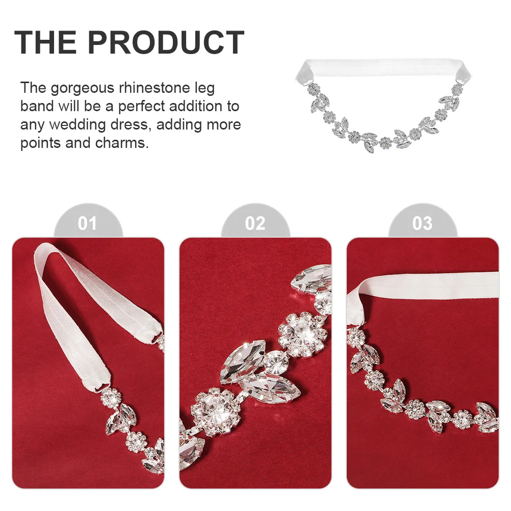 

Bridal Garter Rhinestone Leg Ring Elegant Elastic Thigh Band Wedding Party Prom Anniversary Pageant Decoration Accessory