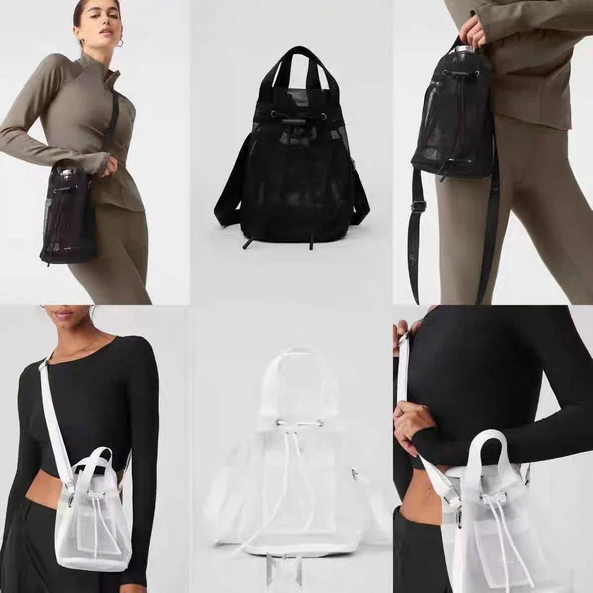 

AL shoulder strap bucket bag Portable phone handbag Shopping makeup bag women leisure outdoor training handbag sport gym