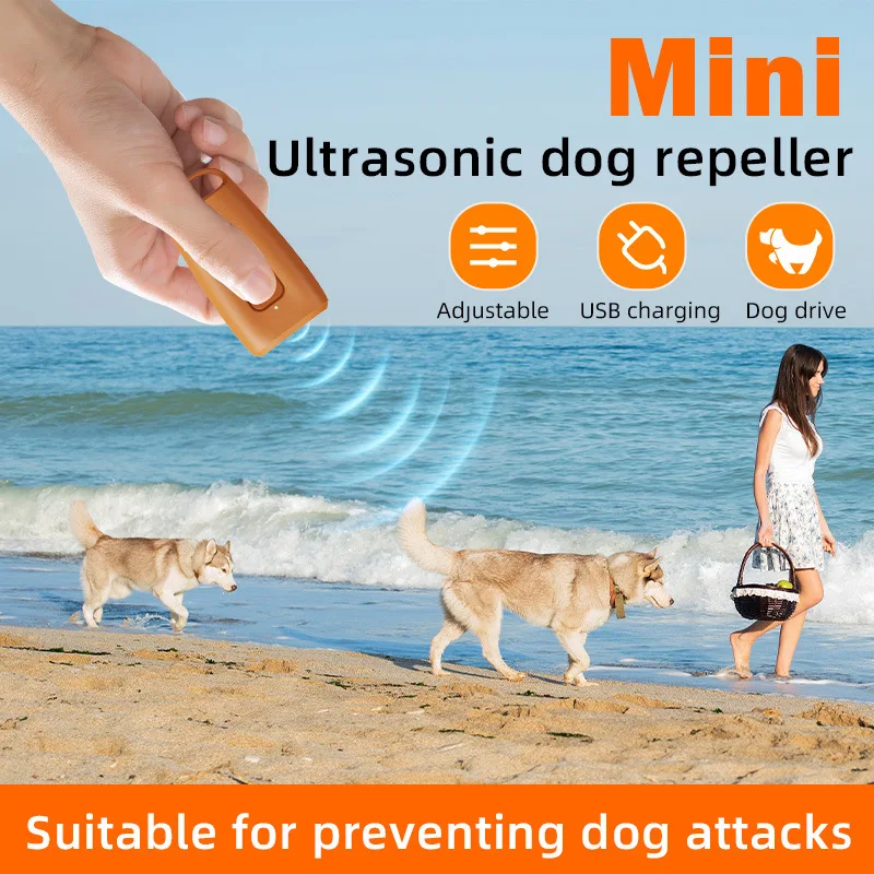 2 Packs of Mini Ultrasonic Dog Repellent, High-power Long-distance Training, Anti-barking Device To Drive Dogs and Scare Dogs,