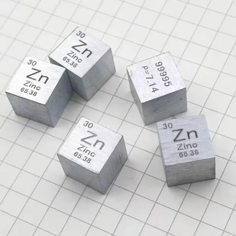 Zinc Metal 10mm 25.4mm 1 Inch Density Cube 99.99% For Element Collection