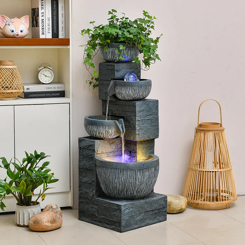 تعميم المياه، ديكورات غرفة المعيشة، مرطب محظوظ للهبوط على نطاق واسع، عجلة فنغ شوي المفتوحة الراقية