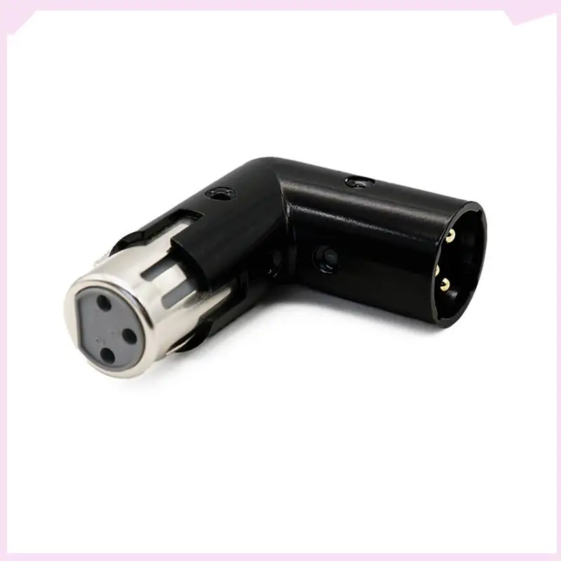 

B24B 8Pcs 3Pin XLR Angle Adapter Adjustable Male To Female XLR 90 Degree Adapter 3-Pin Nickel Plating Connector For Audio
