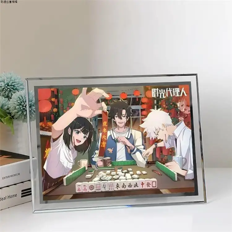 Anime Game Link Click Lucas Charles Jo Cosplay Cartoon Glass Photo Frame Desktop Ornament Accessory Display Xmas Gift