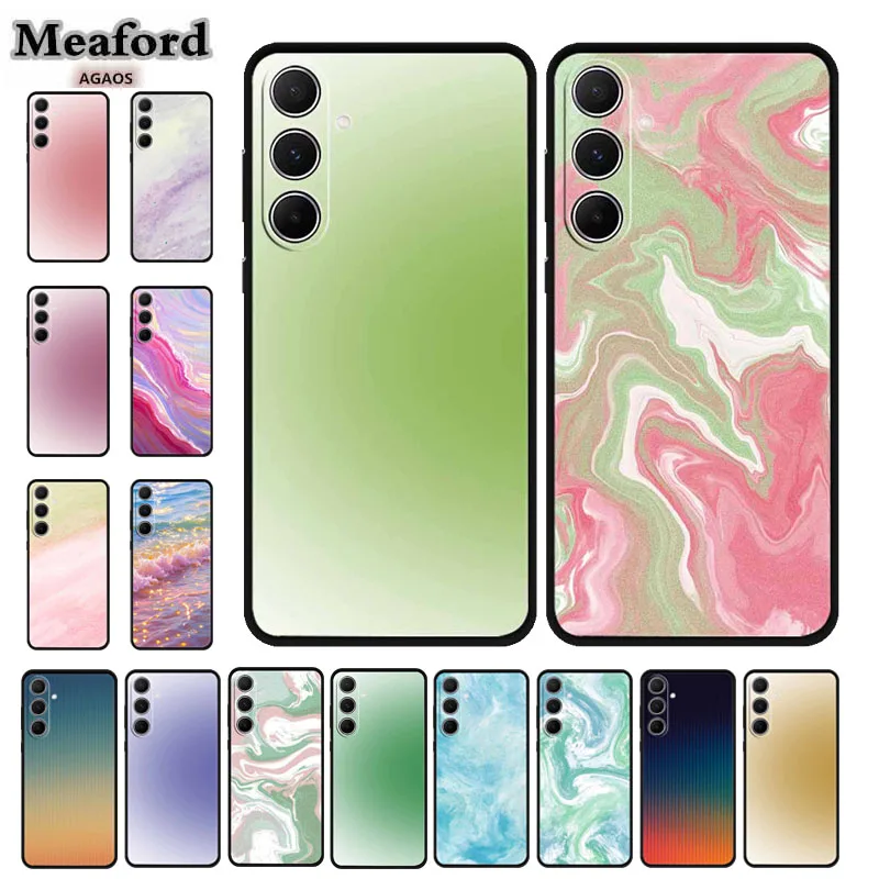Candy Color Case For Samsung A15 A25 A05 A35 A55 Soft Silicone TPU Phone Cover Funda Galaxy A 55 15 25 05 35 Coque Capa Gradient