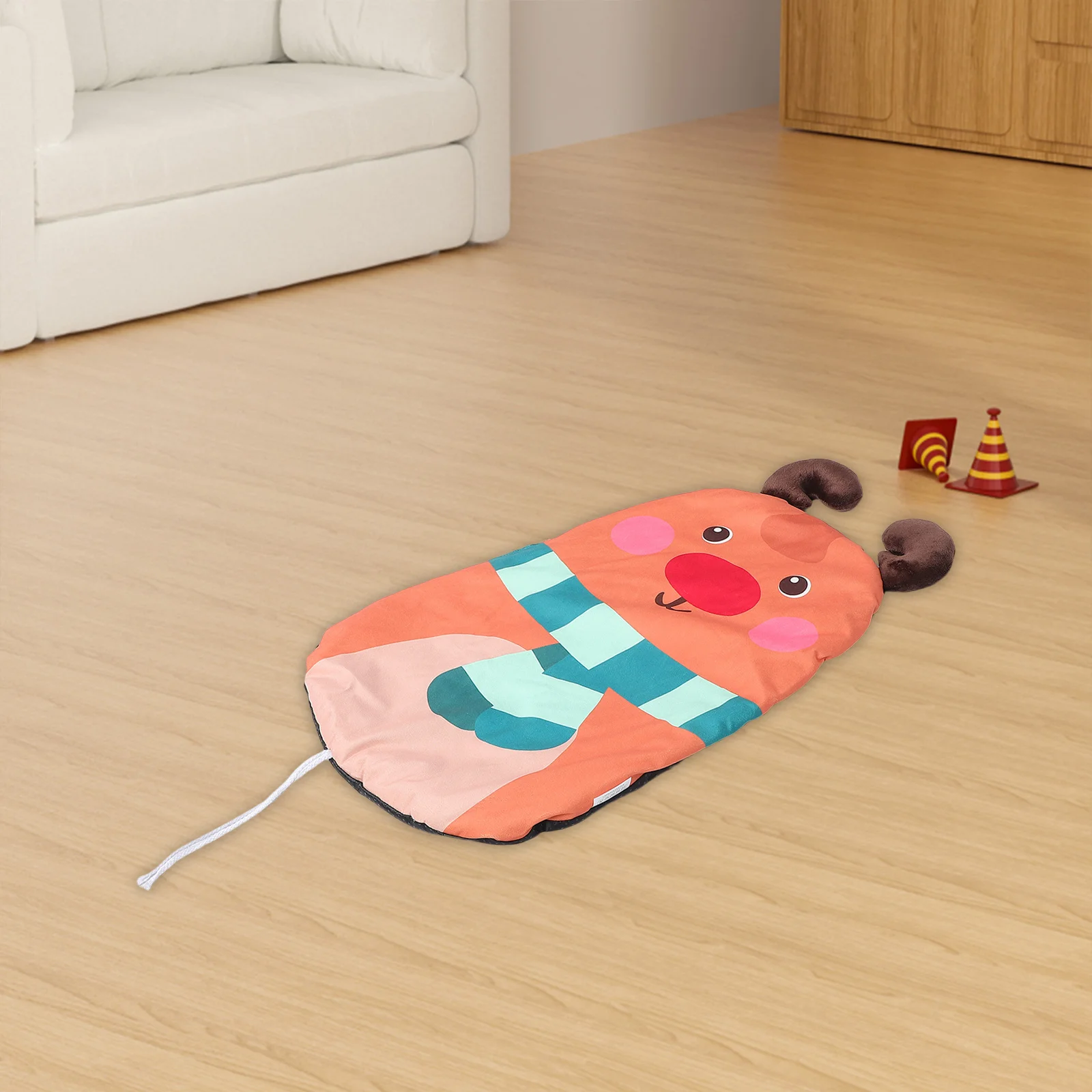 

26x17 Inch Pet Mat for Small Dogs Cats - Adorable Deer Design Sleeping Pad with Soft PP Cotton Fill - Breathable Yearround Use