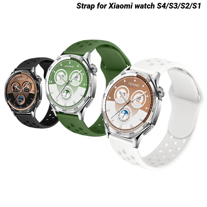 

Силиконовый ремешок для часов Xiaomi S4 41 мм Спортивный ремешок для часов Xiaomi watch S3 S2 S1 22 мм 20 мм 18 мм Браслет Женский Мужской Браслет