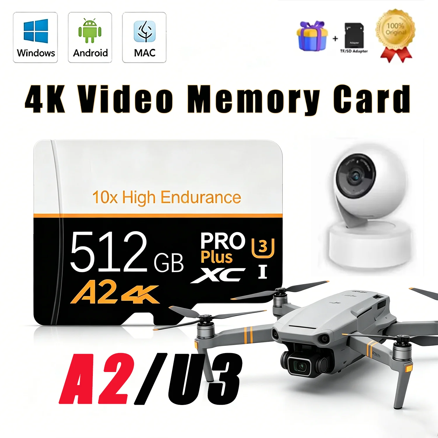 High Speed Micro SD Card 512GB 256GB 128GB Class10 U3 TF Flash Cards Mini SD Card for Phone Camera