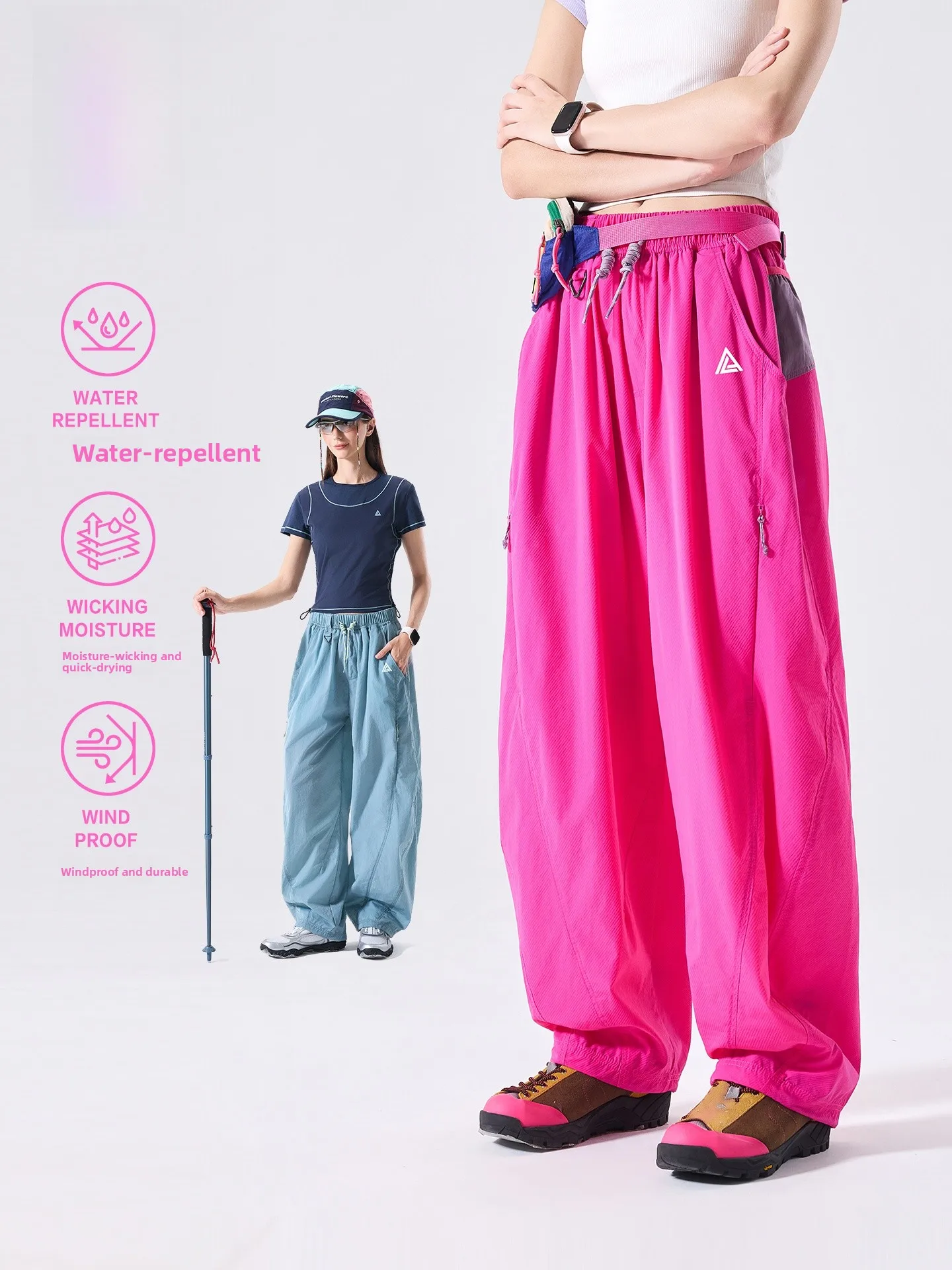 

LAZY DAY Outdoor Waterproof Quick Dry Sport Casual Pants Women's Summer Windproof Wear Resistant Blade Long Trousers