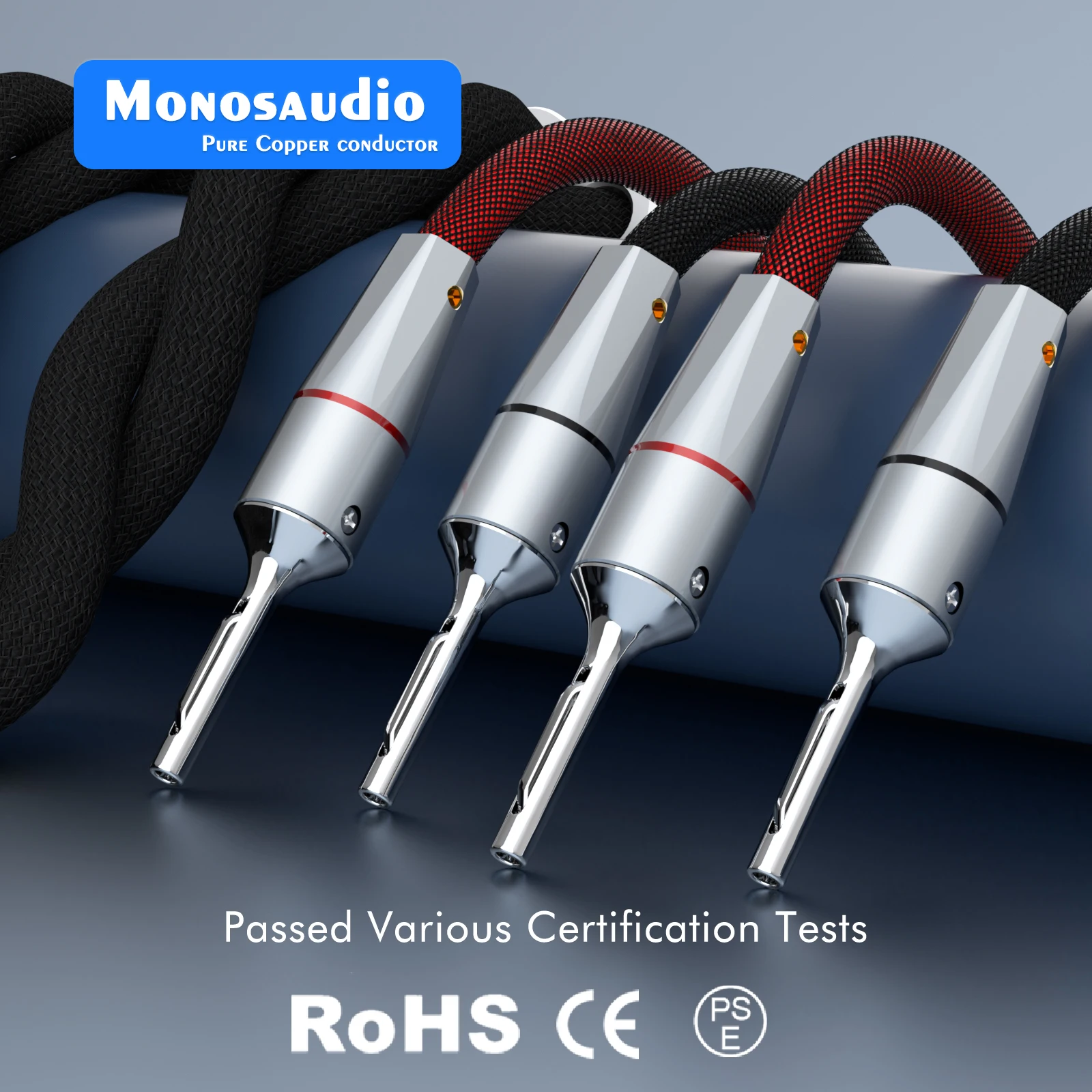 Monosaudio S803S2R OCC Multi-Core Kupfer versilbertes High-Fidelity-Audio-Lautsprecherkabel: Premium-Performance für Sound Enthusia – Detail 6