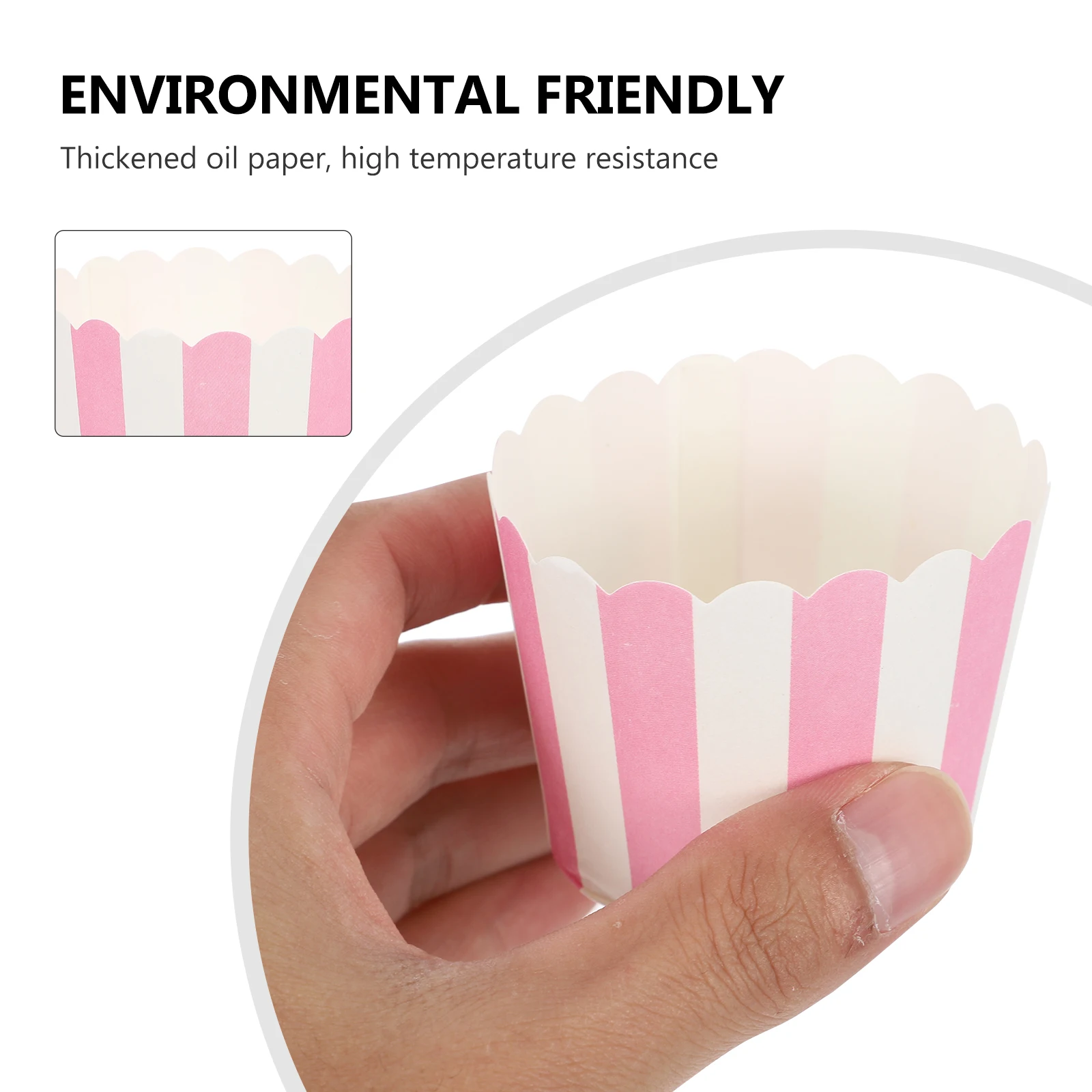 

100Pcs Heat-Resistant Cake Paper Cups Pink Small Baking Cups Disposable Muffin Holders for Birthday Party Baking Decors