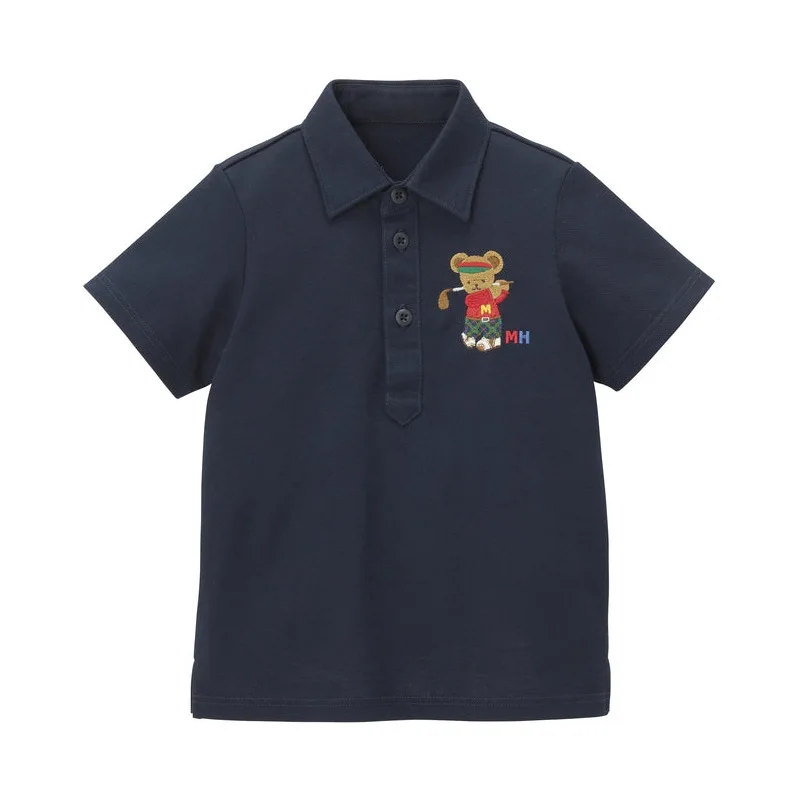 New Summer Boys Polo Shirts Cartoon Golf Bear Short-sleeved  T-shirt  Korean Children\'s Tops Boy Clothes Japanese Kids Clothing